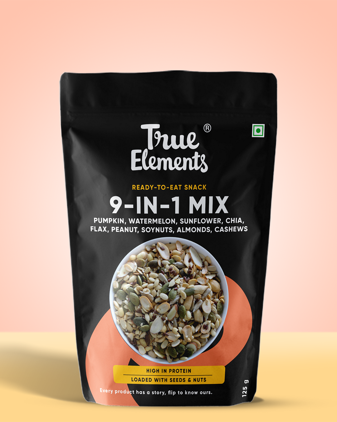 9 Roasted Super Seeds Mix-True Elements-125 gm