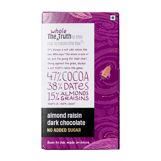 Almond Raisin Dark Chocolate - Date Sweetened - Wildermart