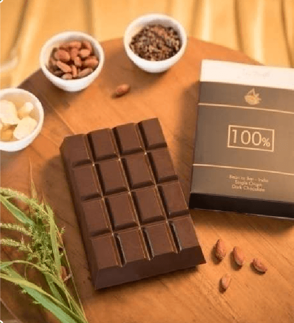 Artisanal 100% Dark Chocolate Bar - Wildermart