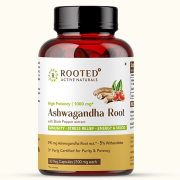 Ashwagandha root Capsules with Reishi Mushrooms - Wildermart
