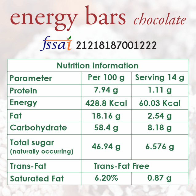 Energy Bars Chocolate - Wildermart