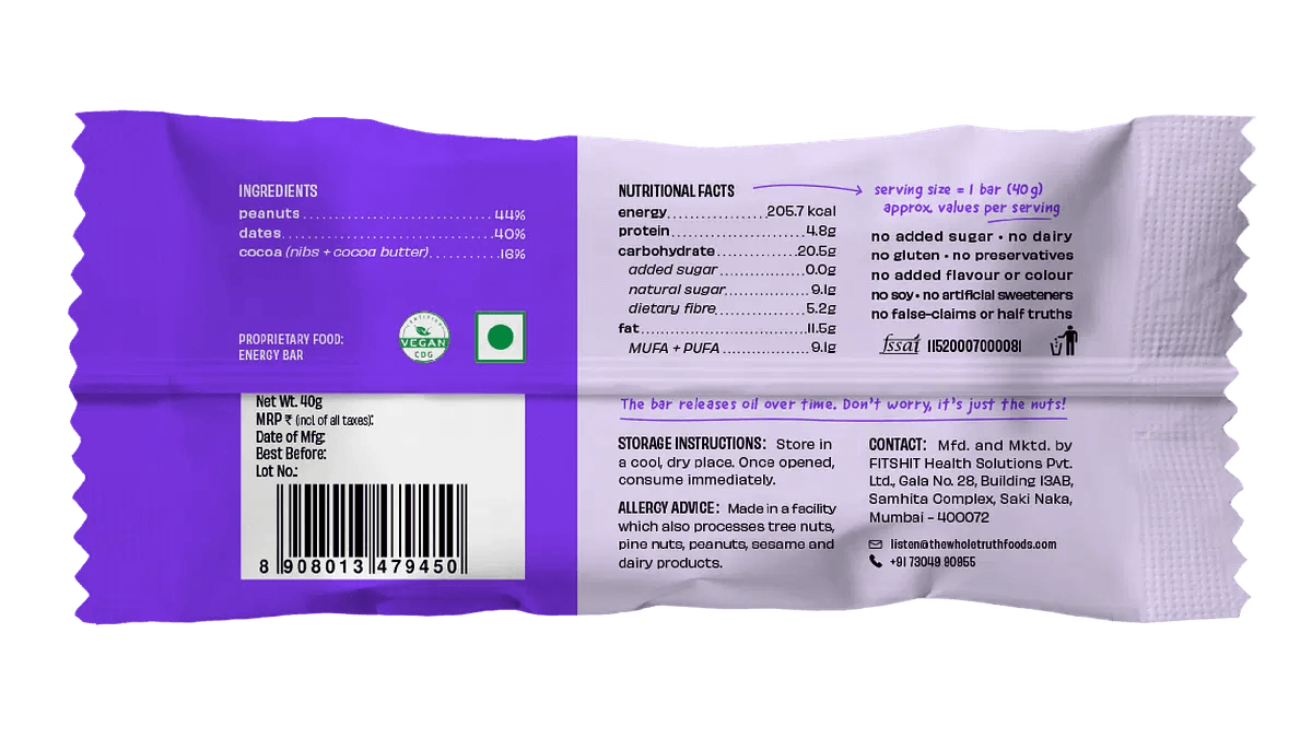 Energy Bars Peanut Choco Fudge - TWT - Wildermart