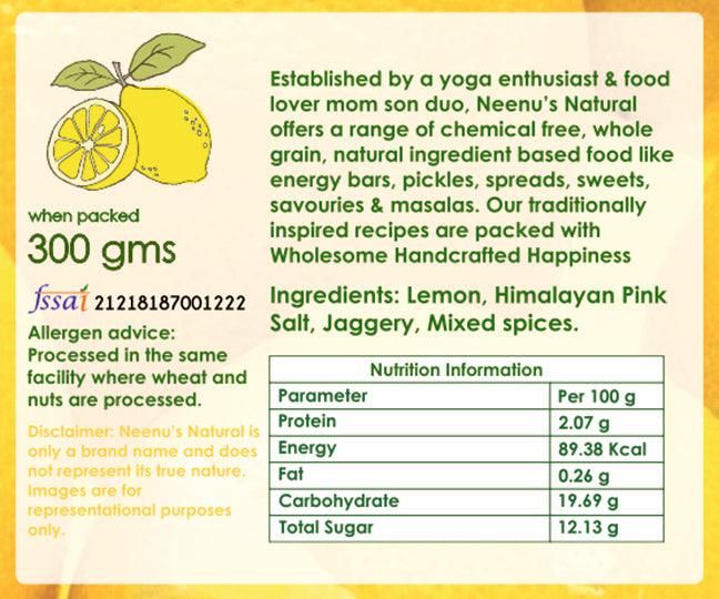 Spicy Lemon Pickle Zero Oil - Wildermart