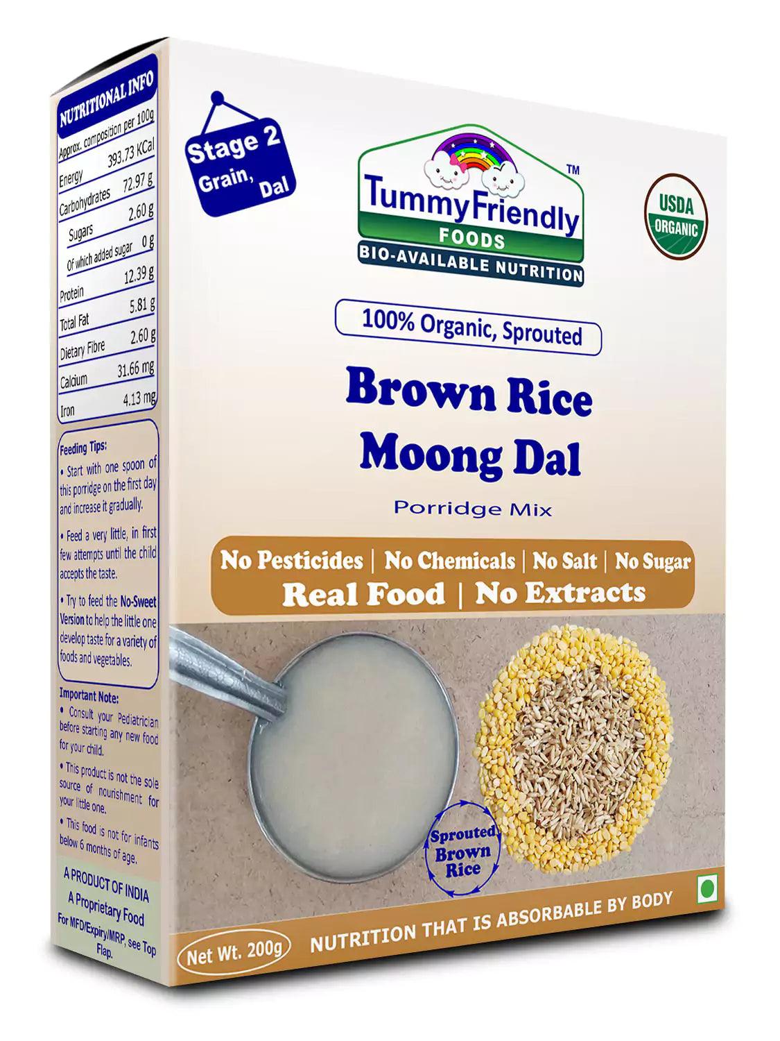 Sprouted Brown Rice Moong Dal Porridge Mix - Wildermart