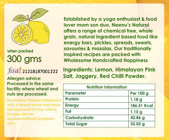 Sweet and Spicy Lemon Pickle Zero Oil - Wildermart