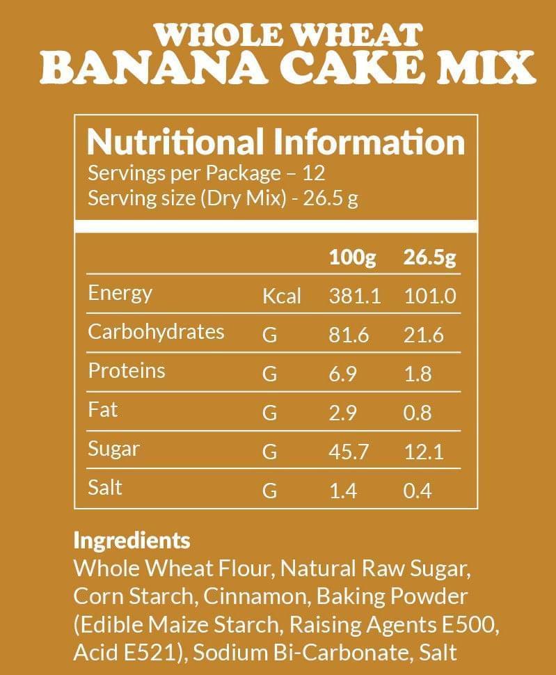 Whole Wheat Banana Cake Mix - Party Pack - Wildermart