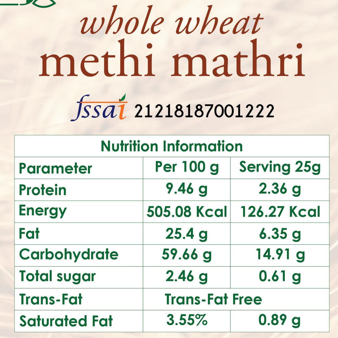 Whole Wheat Methi Mathri - Wildermart