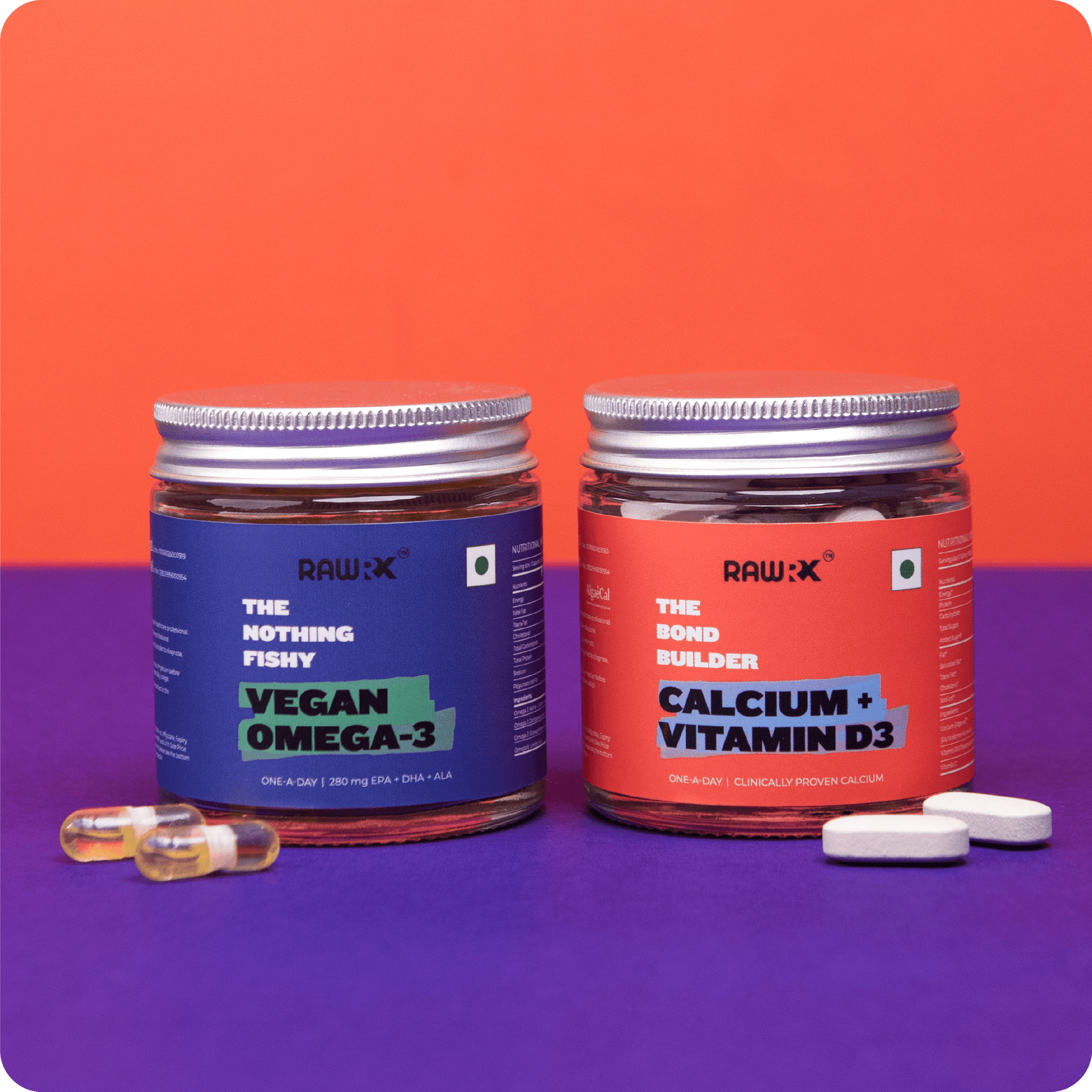 Vegan Omega 3 & Plant-based Calcium + D3 Combo Pack - Wildermart