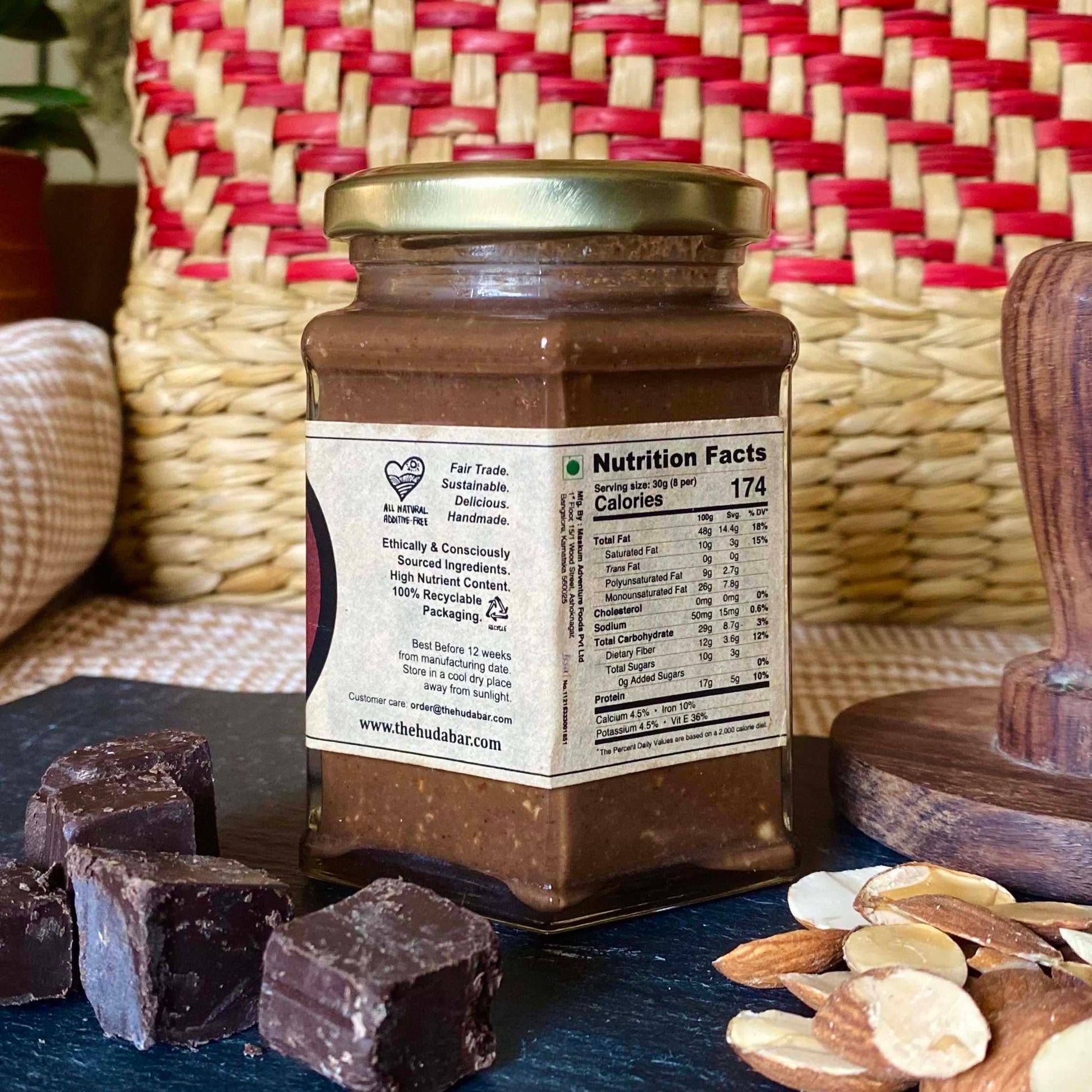 Chocolate Almond Butter - Huda Bar - Wildermart