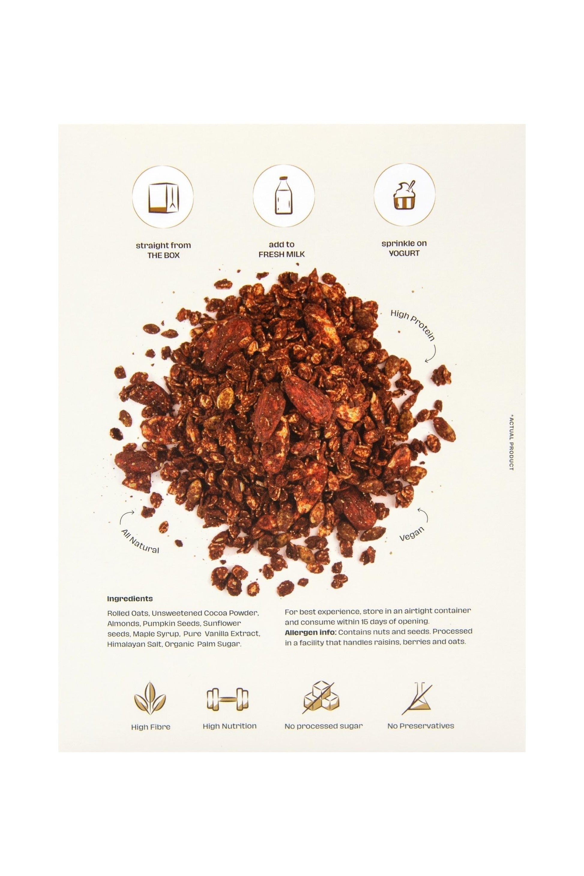Cocoa & Almonds Granola - Elevate - Wildermart