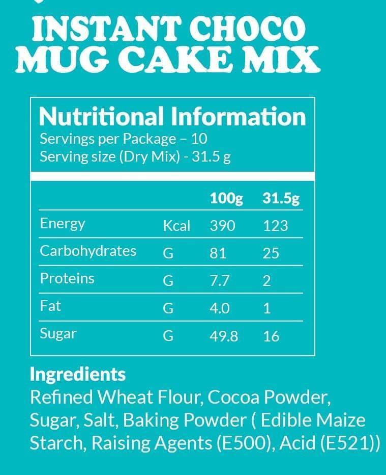 Instant Choco Mug Cake Mix - Wildermart